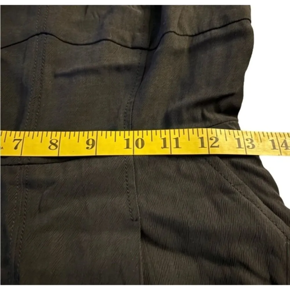 Madewell Women's Wide Leg Jumpsuit Size 0 Cap Sleeves Pockets Black - Image 4