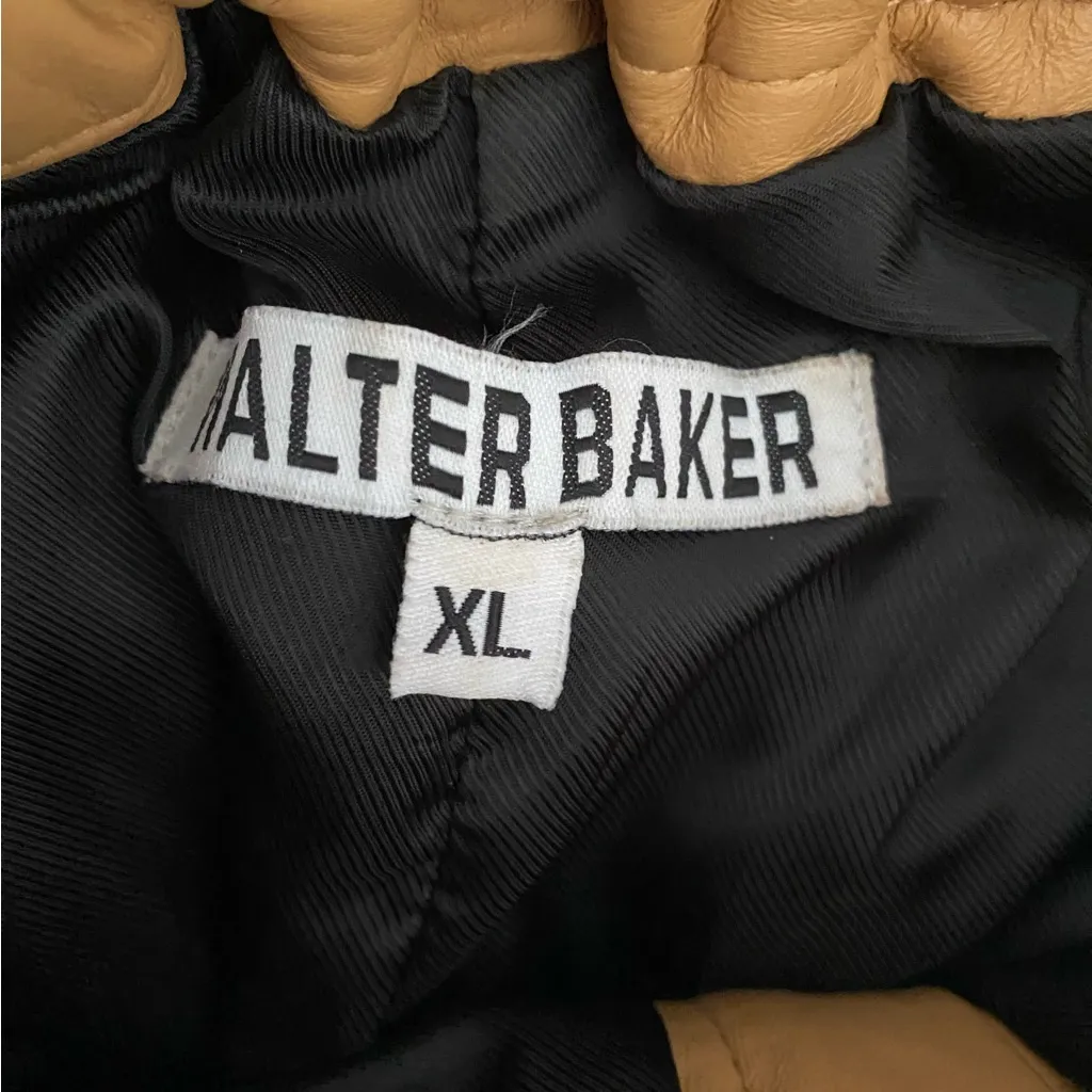 Walter Baker Velda Camel Leather Shorts size XL High Waist Paper Bag - Image 10