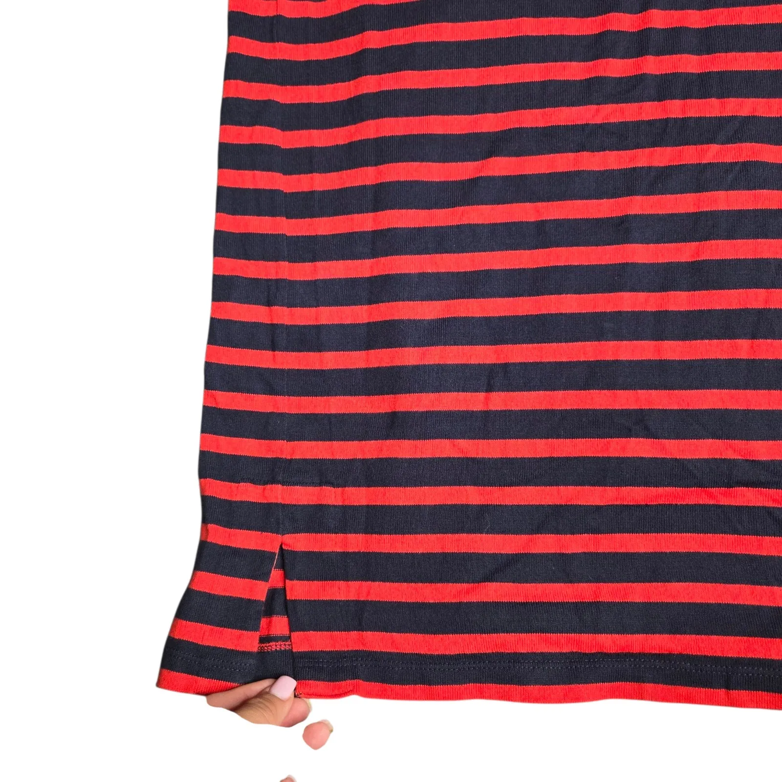 Boden Sophie Breton Jersey Striped Dress Size: 6R Red Size 6 - Image 3