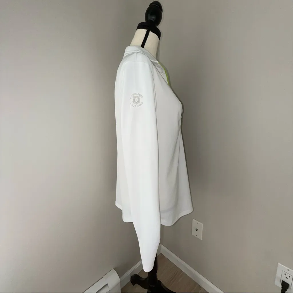 Under Armour Women's White Long Sleeve 1/4 zip feminine shape Top‎ size Large - Image 3
