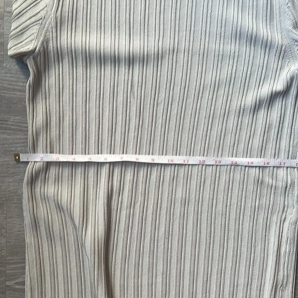 MM Lafleur M The Hayden Dress Geo Micro Knit Ribbed Cotton Dress Sea Salt - Image 11