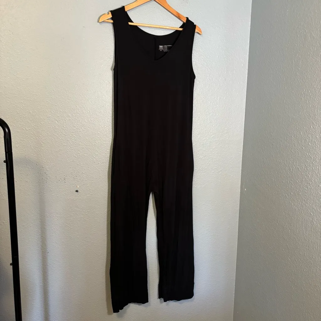 Albion Yes Please Black Sleeveless Wide Leg Jumpsuit‎ Drop Crotch - Image 3