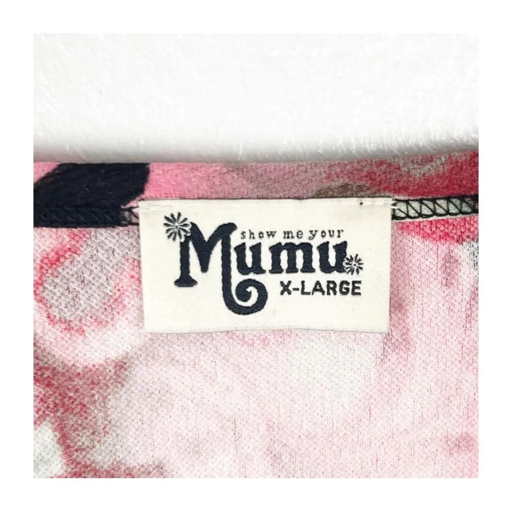 SHOW ME YOUR MUMU Bosch Ski Red Floral Long Sleeves Tunic Top, Size XL - Image 3