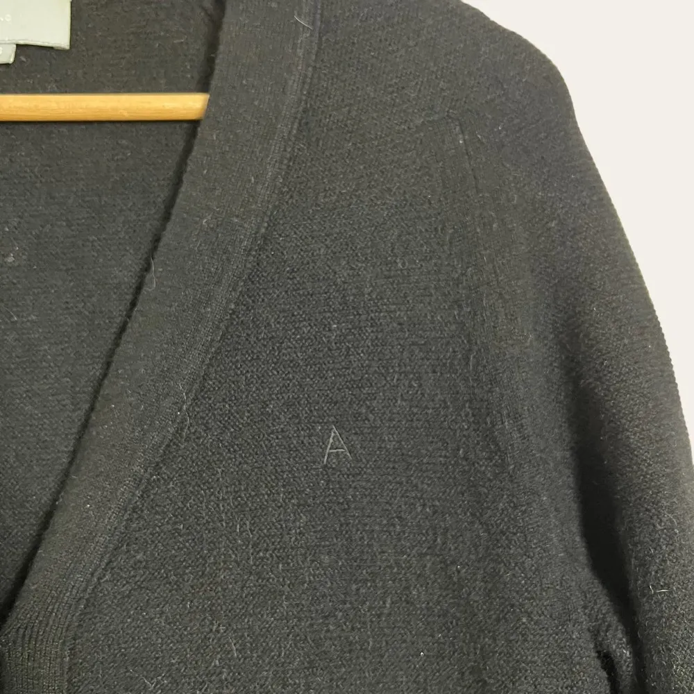 Alexander Wang Tricot Black Cashmere Cardigan Sweater Size S - Image 5