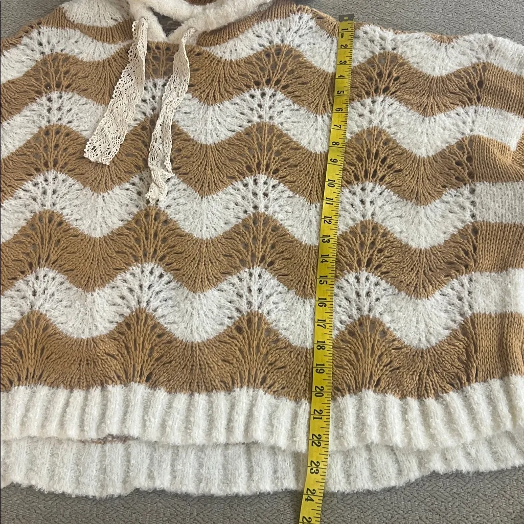 Pol Cozy Chevron Knit Sweater golden and Cream oversized baggy size L - Image 9