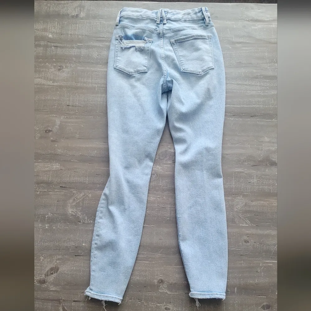 GOOD AMERICAN Ripped knees Chewed Hem Skinny Jeans Size 8/29 - Image 16