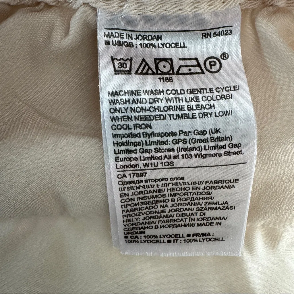 Banana‎ Republic Rayon Paper bag Jogger Pants Ivory Women’s Size M Medium - Image 5