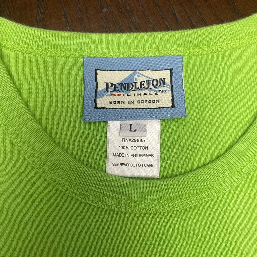 Pendleton  Bright Green Short Sleeve Tee - Image 4