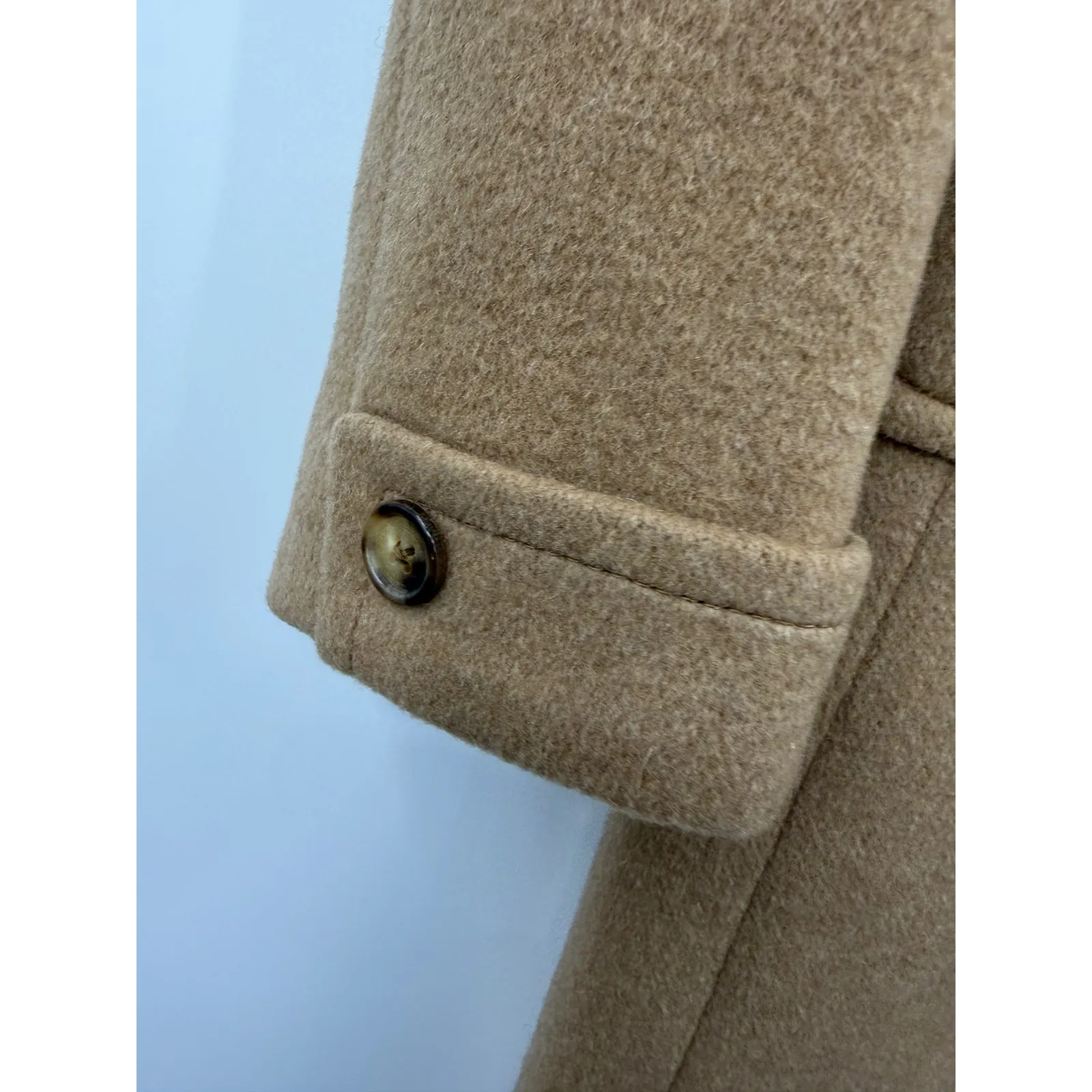 Brooks Brothers Camel Hair Coat Women's 0P Tan Button Front Long Overcoat - Image 6