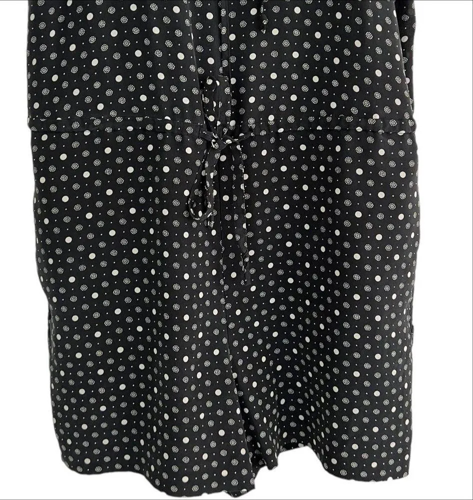 Madewell Silk Petalplay Romper in Black Dotmix Size XS - Image 5