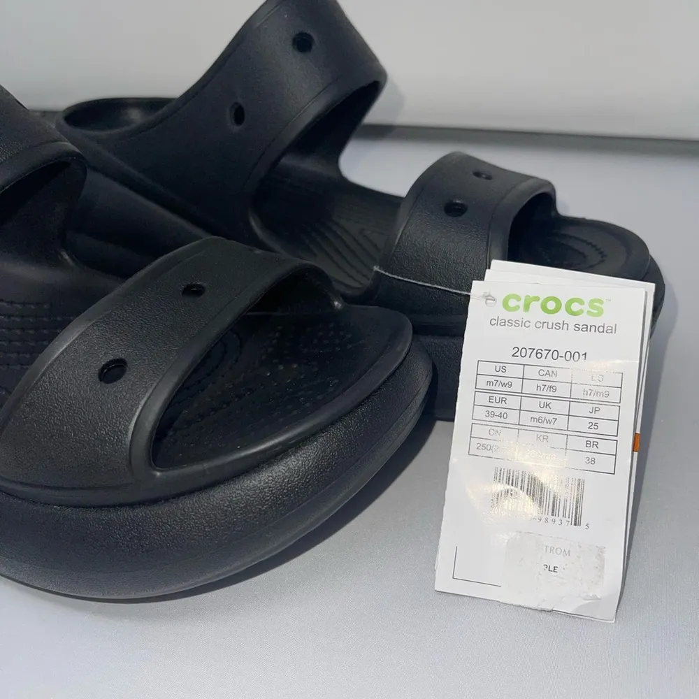 New Crocs Classic Crush Sandal  Black High Heel - LIMITED EDITION NWT Size W9 M7 - Image 7