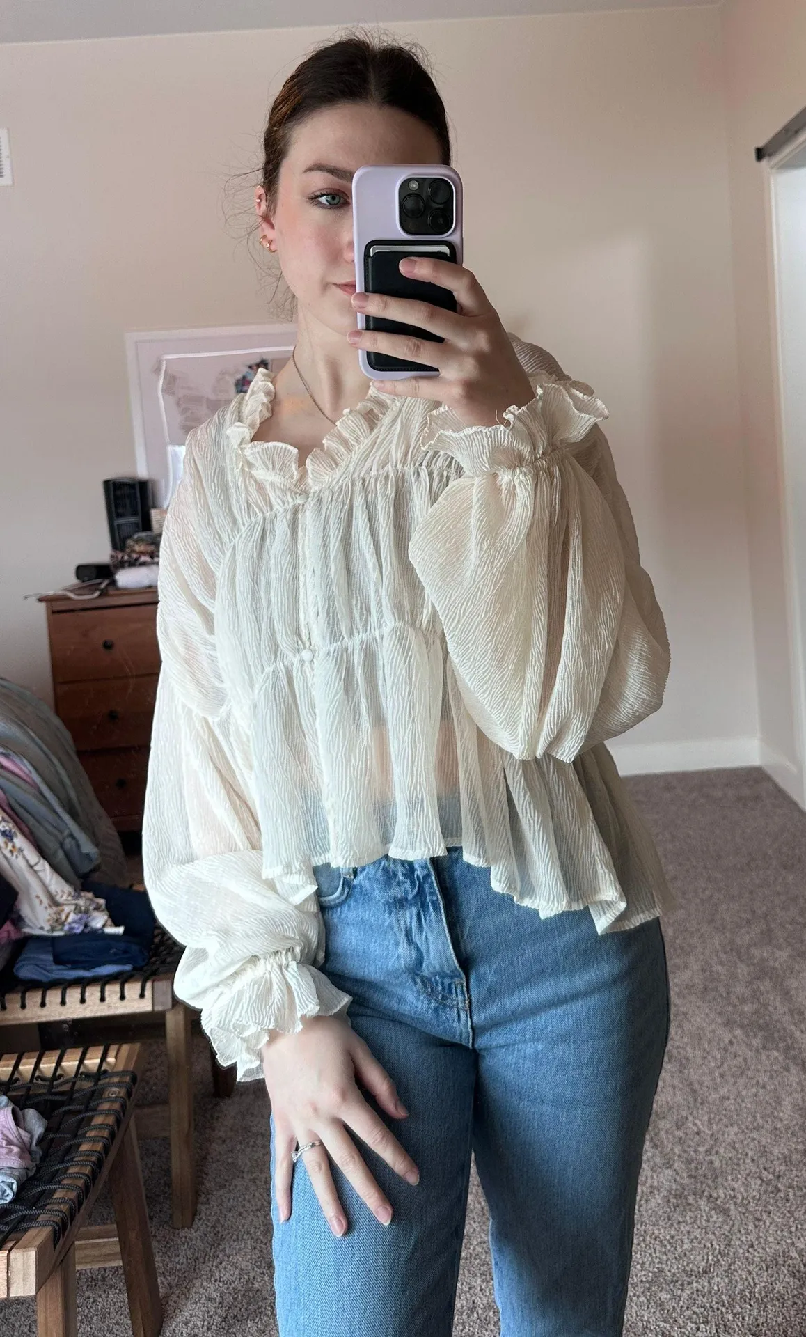 Lane 201 Simple Elegant Cream Top - Image 2