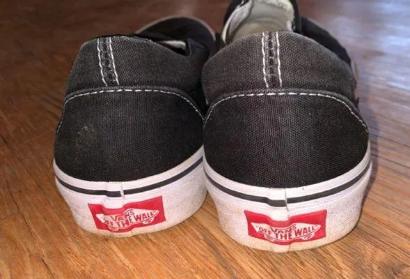 Vans Black Slip Ons - Image 3