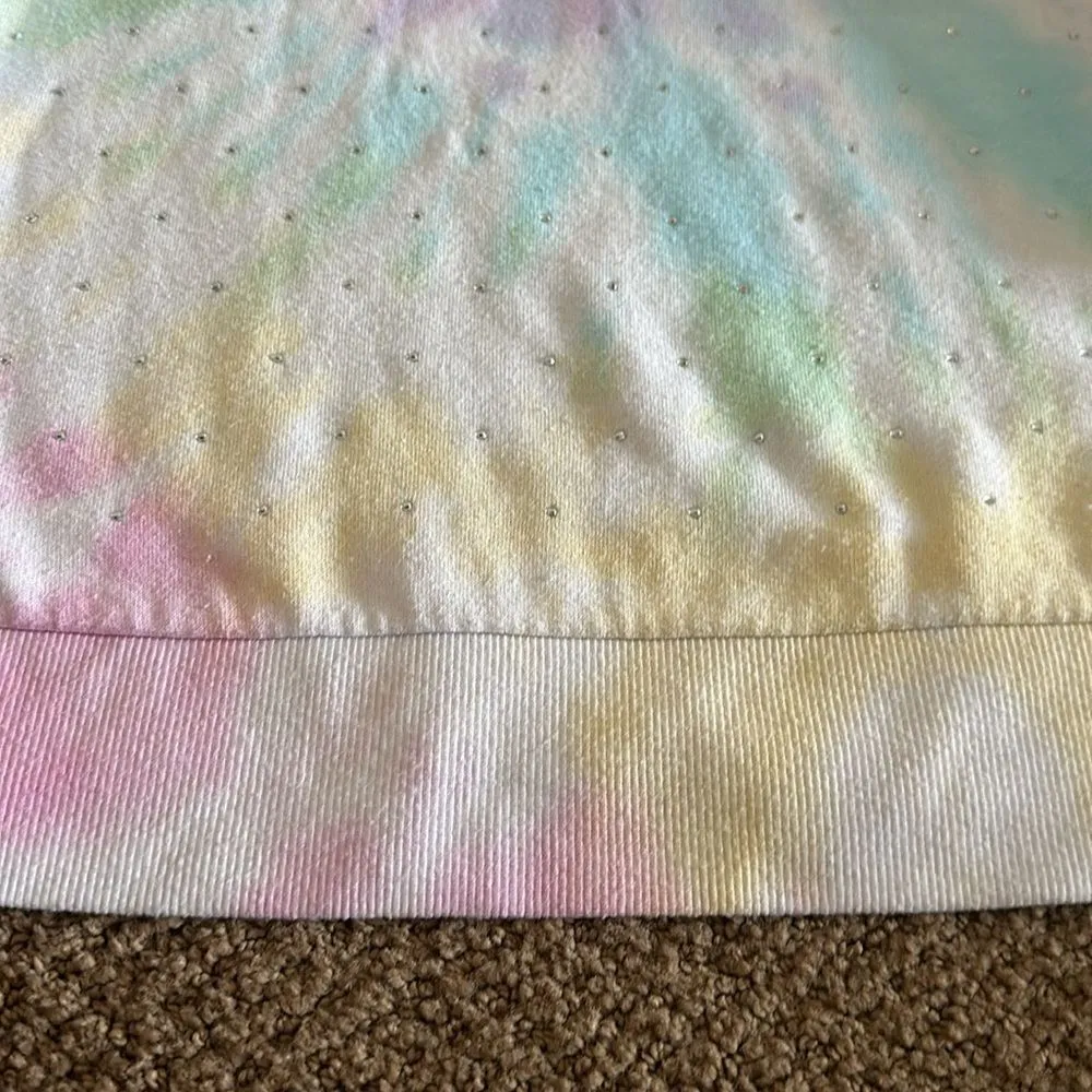 Generation Love Women’s Rainbow Tie Dye Puffy Sleeve Sweatshirt and Sweatpants - Image 3