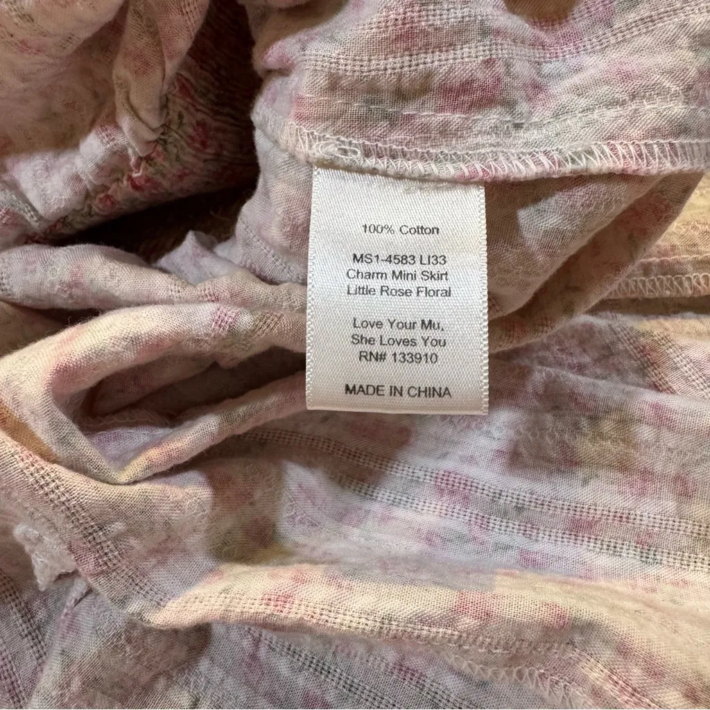 Show Me Your Mumu Charm Mini Skirt Little Rose Floral Size Medium - Image 3