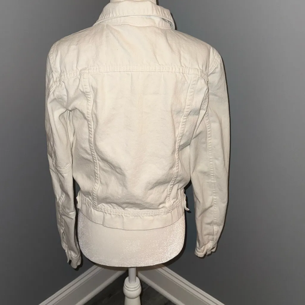 FREE PEOPLE denim jean jacket size small - Image 4