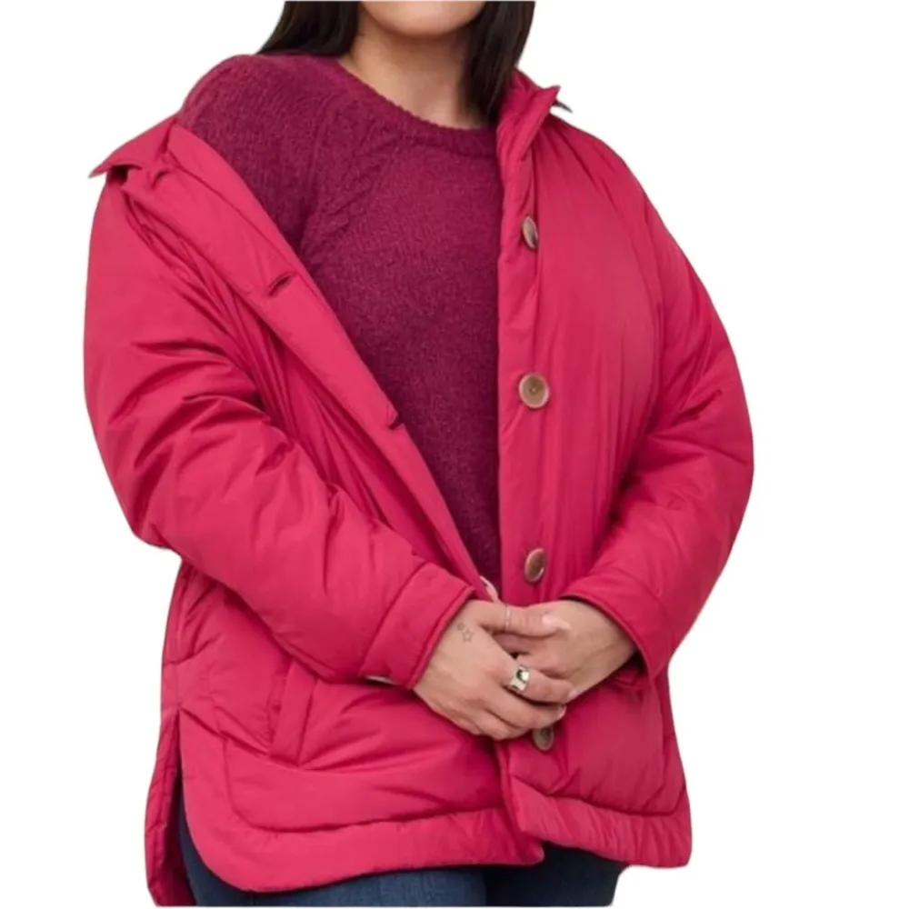 Torrid  Poly Fill Button Down Shacket - Image 6