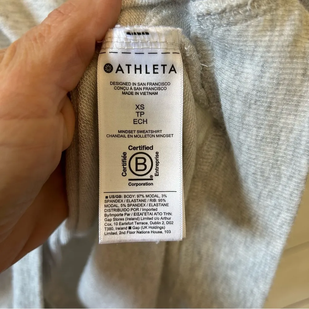 ATHLETA | Women Crewneck Pullover Sweater Knit Stretch Long Sleeve Gray Size XS - Image 7