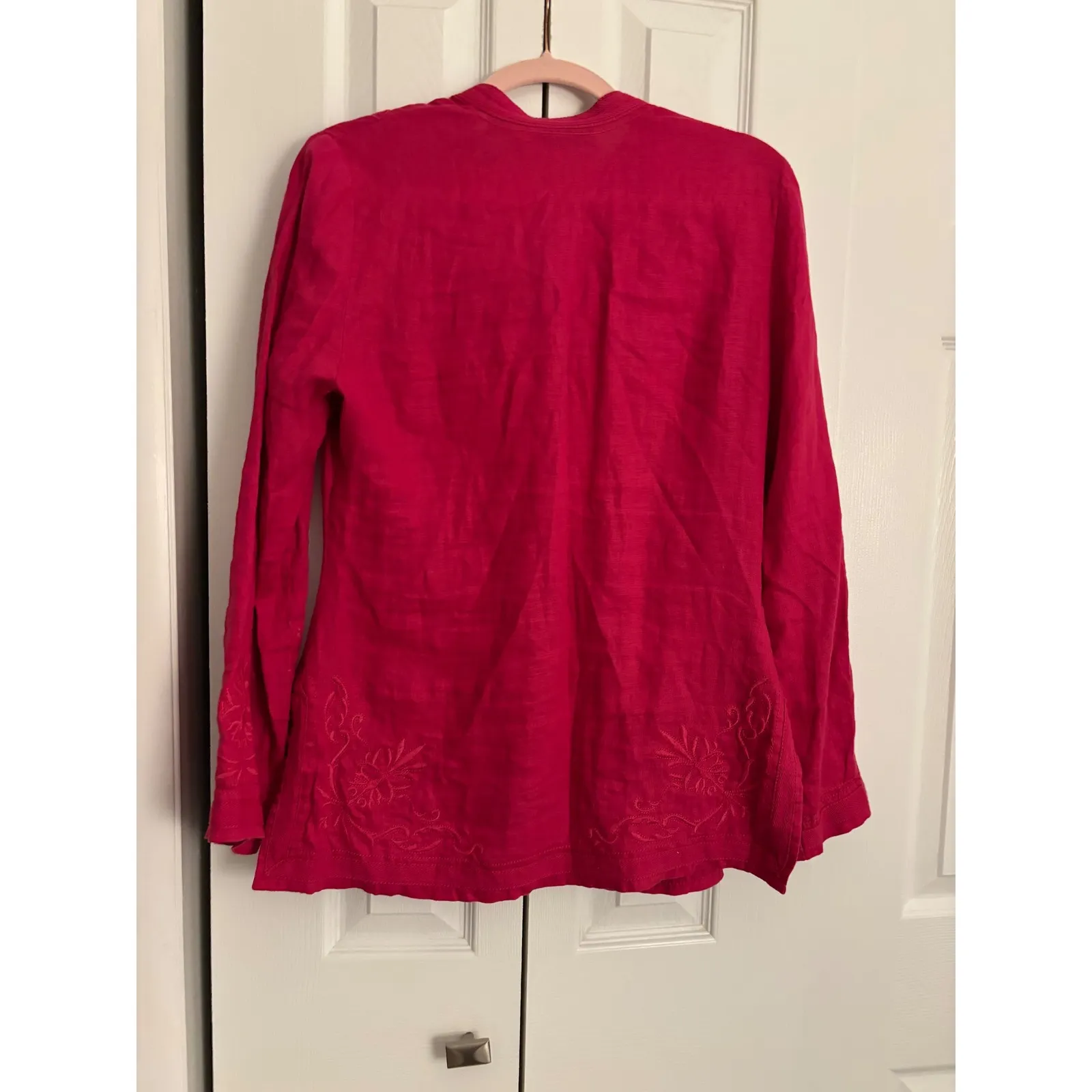 Valerie Stevens 100% Linen Embroidered Tunic – Petite Medium - Image 7