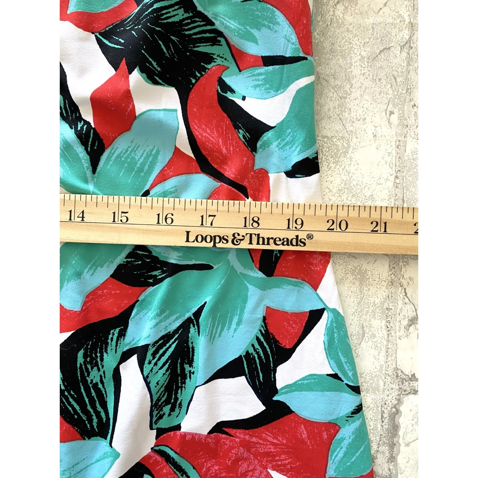 Talbots Floral Hawaiian Sheath Dress Short Sleeve Crewneck Multicolor Stretch XL - Image 5