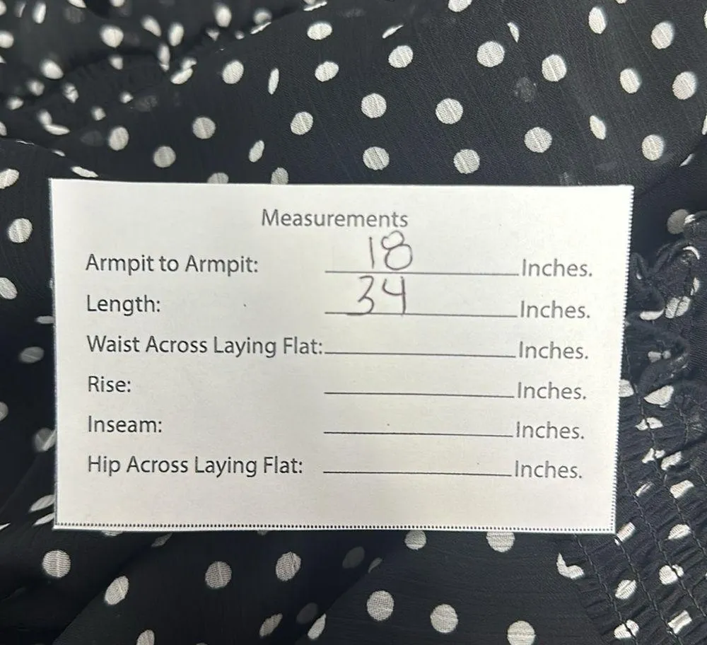 Women's Polka Dot Smocked-Waist Flutter-Sleeve Midi Dress Sz Small - Image 10