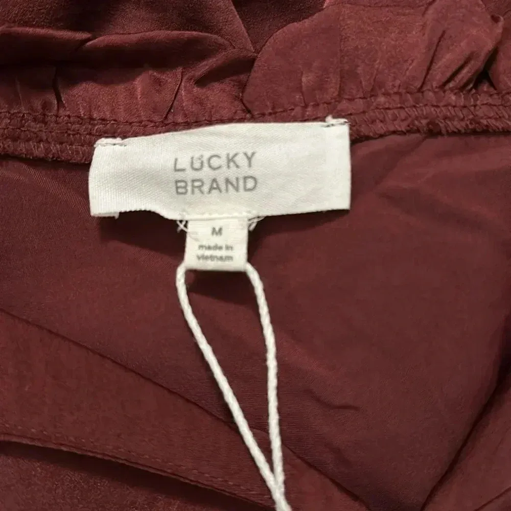 Lucky Brand‎ Burgundy with smoked waist  Women’s Dress - Image 4