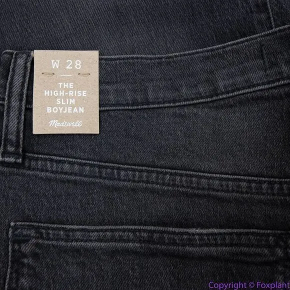 NEW Madewell High-Rise Slim Boyjean in Caton Wash Ripped-Knee, 28‎ - Image 13