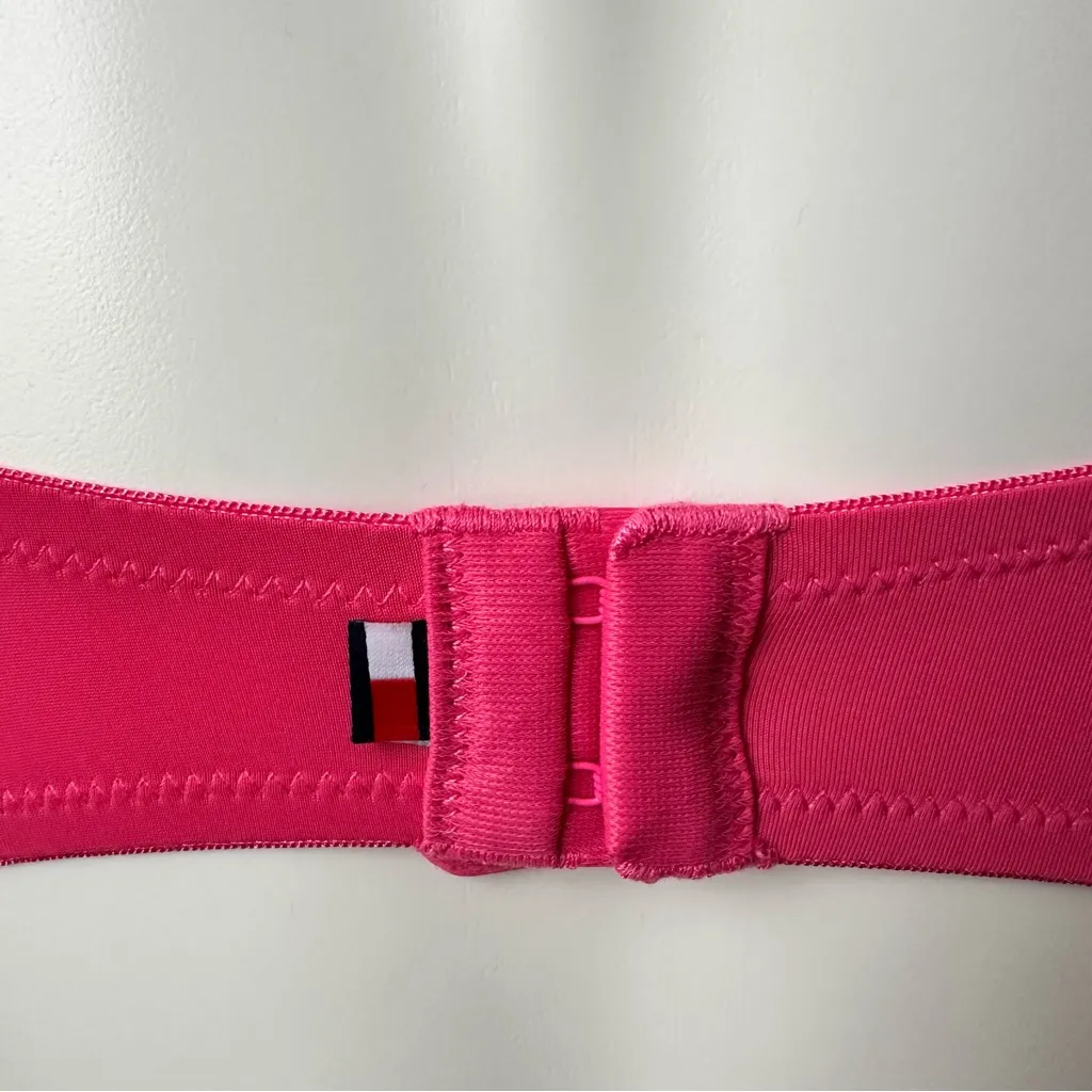 Tommy Hilfiger Vibrant Pink Micro Push Up Bra with Lace Trim Size 34C - Image 7