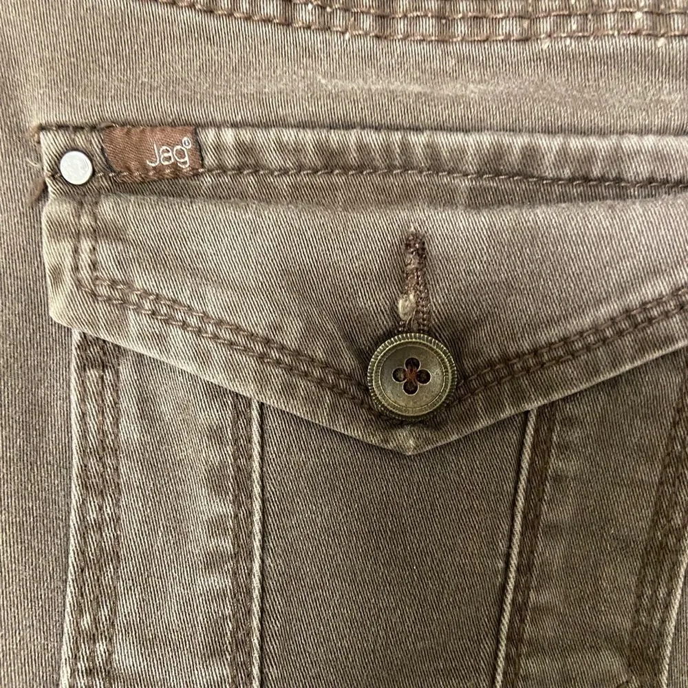 Jag cropped pants women’s size 6p stretch khaki color - Image 7