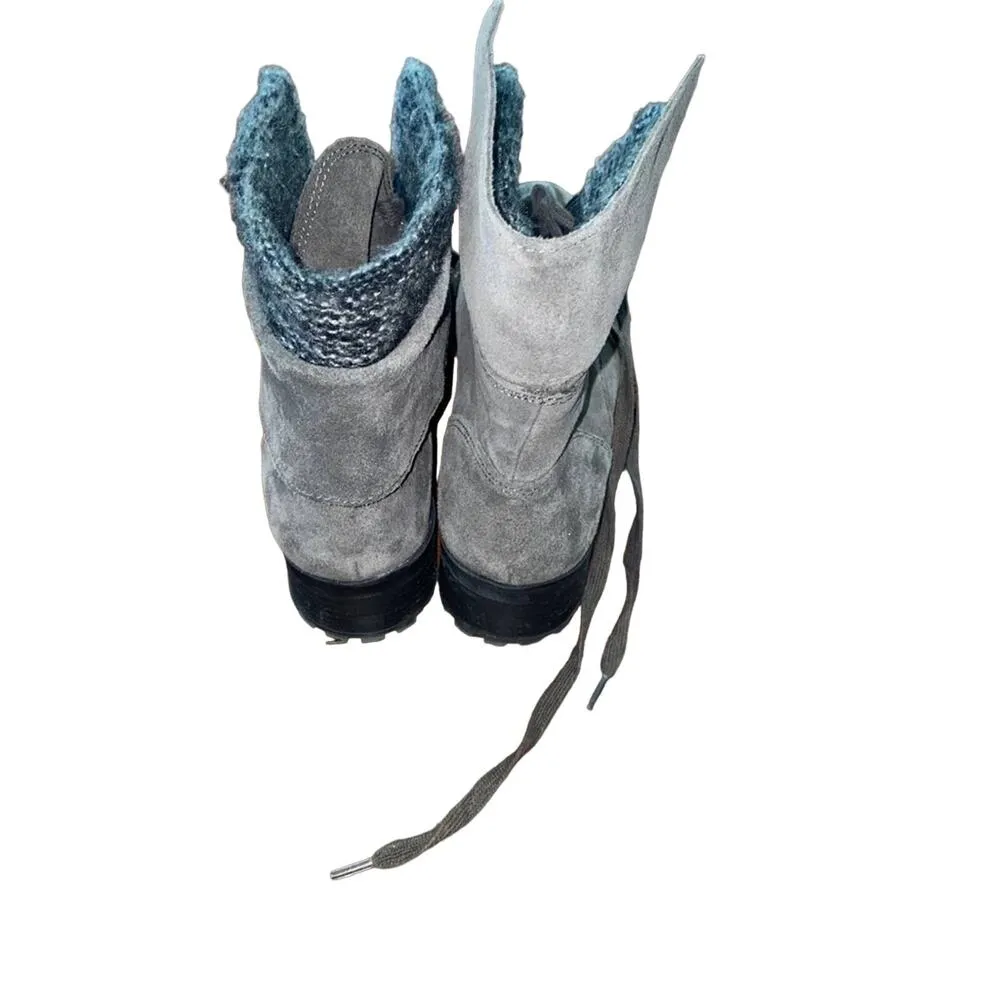 Lucky Brand Heylie Suede fabric Foldover Lace two-way Boots NWOTs size 9 - Image 3