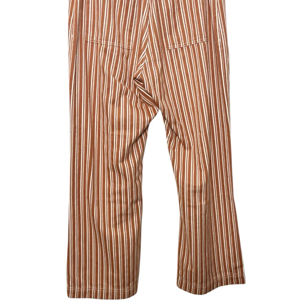 Big Bud Press Western Bell Bottom Pants Women’s Large Striped Retro Cotton Orange - Image 7