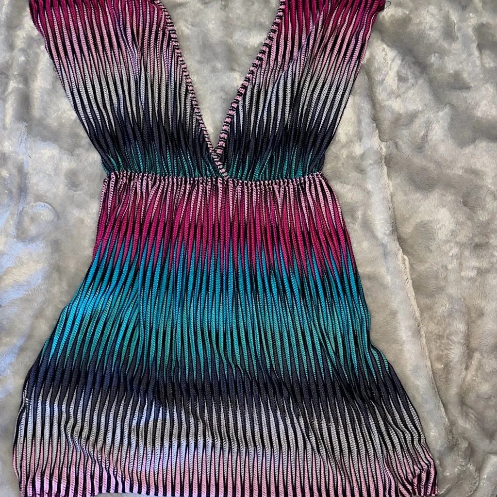 Club Collection Ombre Pleated Sundress | V - Image 7