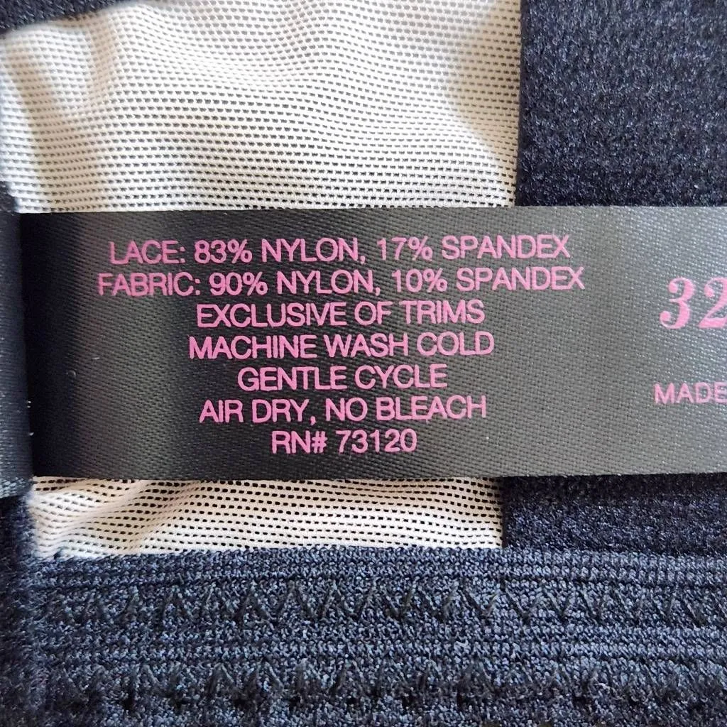 Frederick's of Hollywood Nude and Black Lace Padded Bra 32DD NWT Lingerie Shower - Image 9