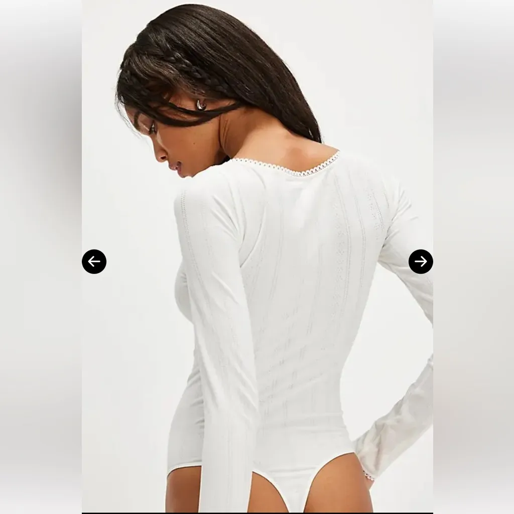 Intimately Playing Favorites Bodysuit - White  XS/SM Retail $68 - Image 3