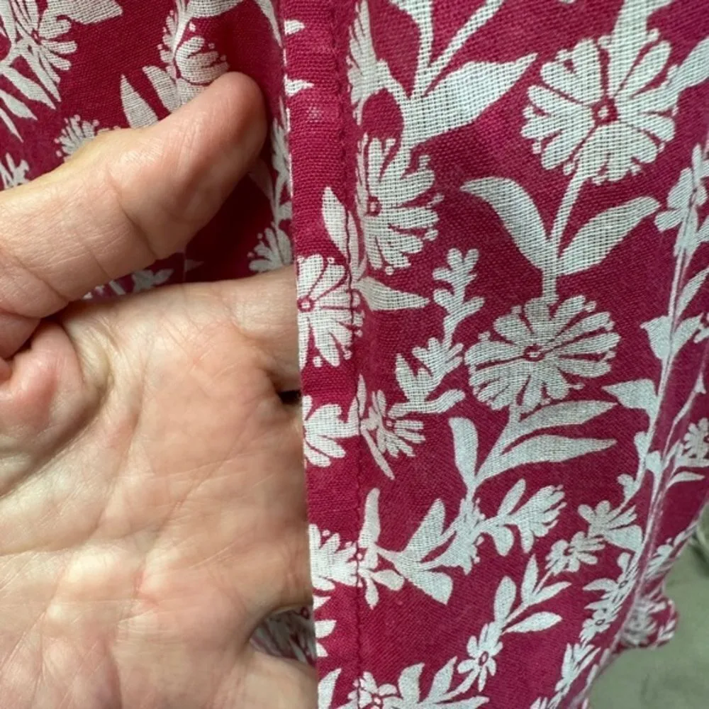 Banjanan Women Pink Penelope Tiered Ruffled‎ Dress Shadow Bloom Paradise Size XS - Image 7