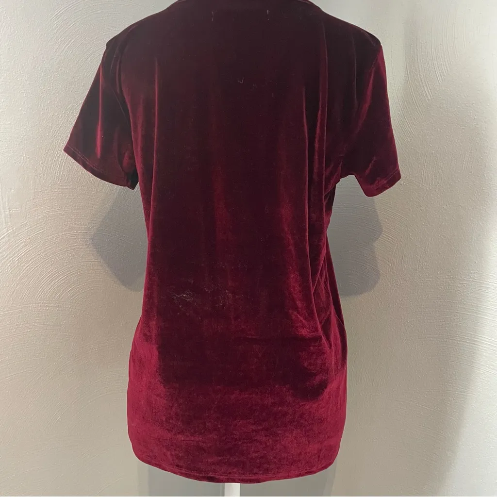 Abercrombie & Fitch red velvet t-shirt - Image 3