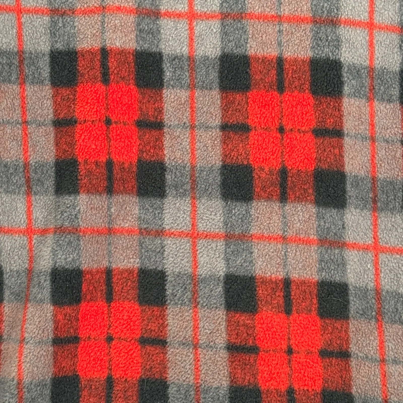 Lauren Ralph Lauren Shirt Fleece Shacket‎ Full Zip Plaid Red Gray Black Size S - Image 7