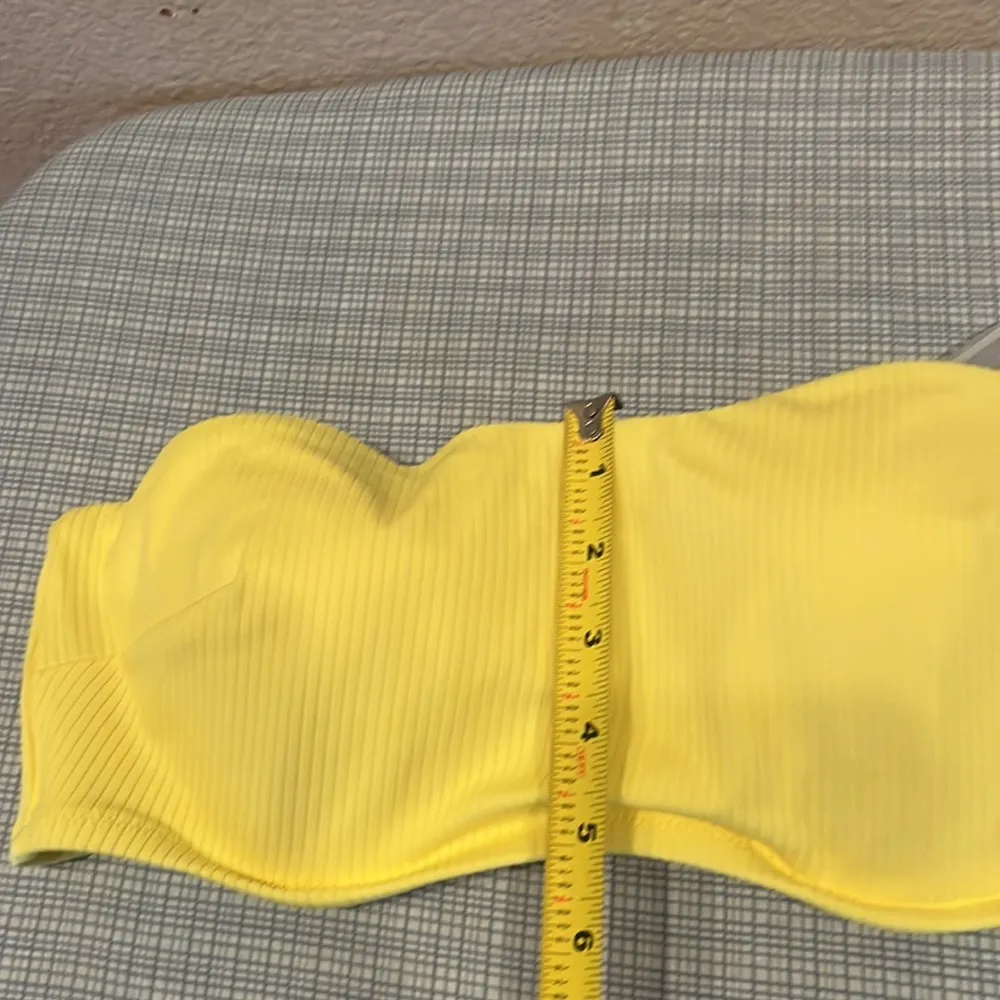 New Shade & Shore Yellow Bandeau Convertible Bikini Top Size 36C NWT - Image 12