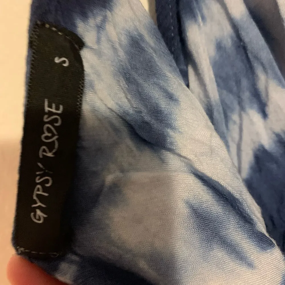 TieDye Flowy Romper Navy and White Blue - Image 4