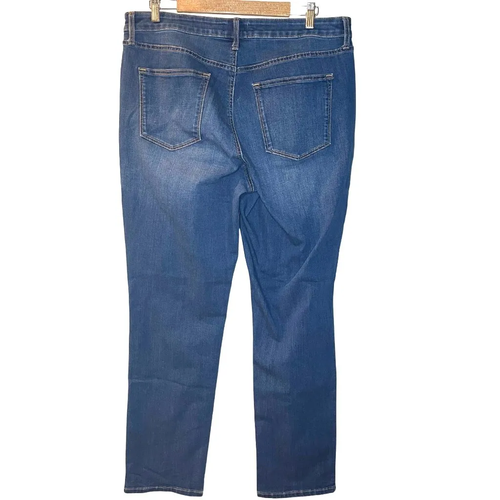 Sonoma Curvy Straight Fit Jeans Women's Plus‎ Size 16 Denim Cotton Medium Wash - Image 3