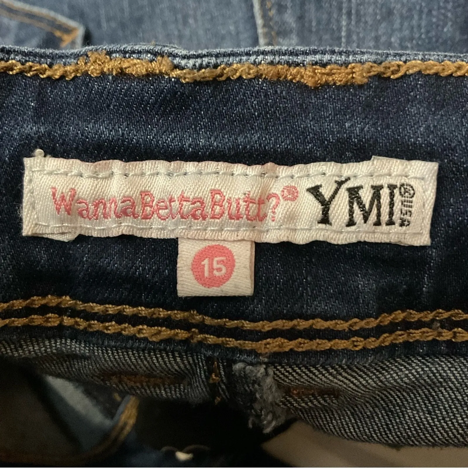 YMI WannaBettaButt Juniors Distressed Blue Jeans 15 Capri Denim Casual Boho - Image 9