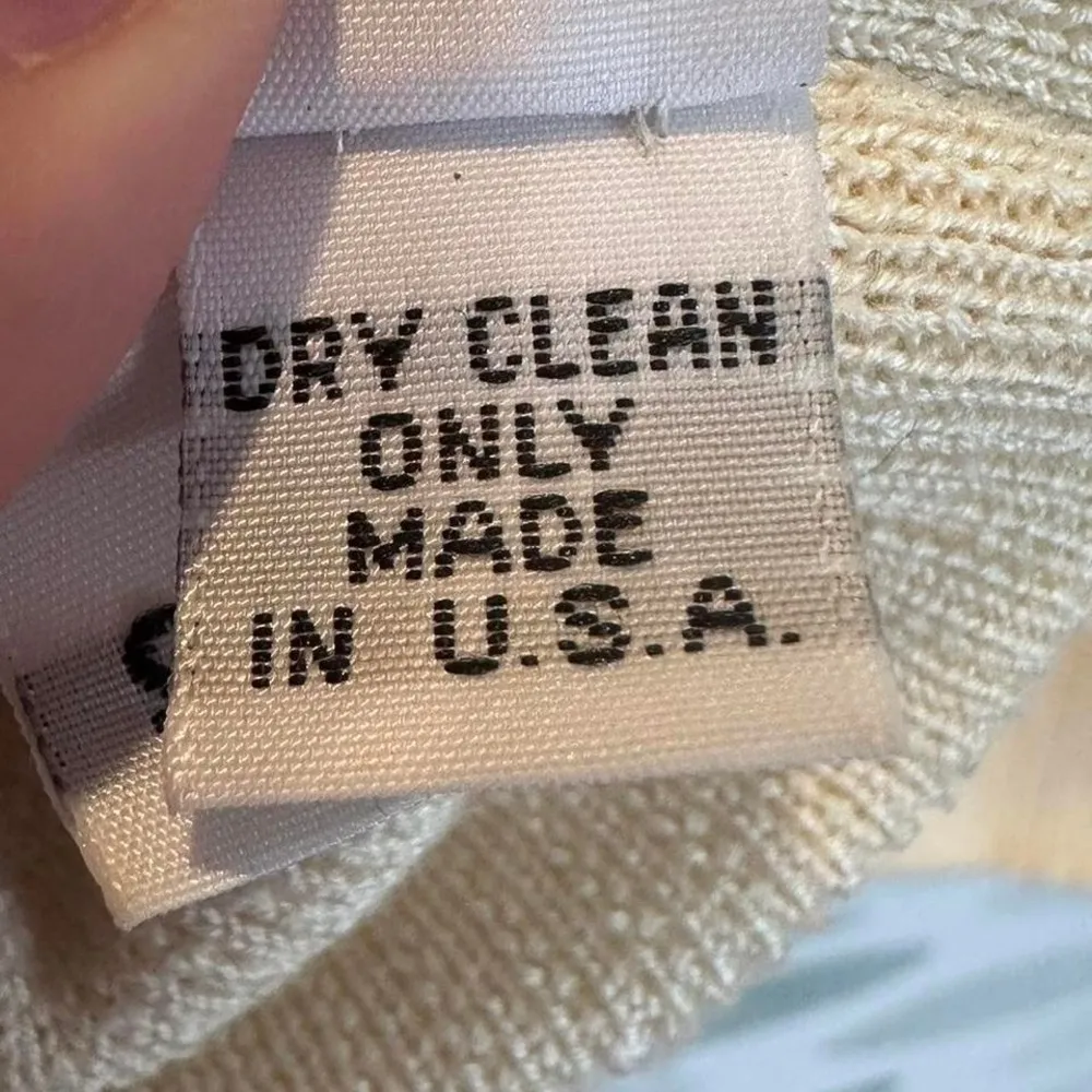 Moses Gauntlett Cheng New York Crop Cream I'm So Tired Embroidered Sweater Small - Image 6