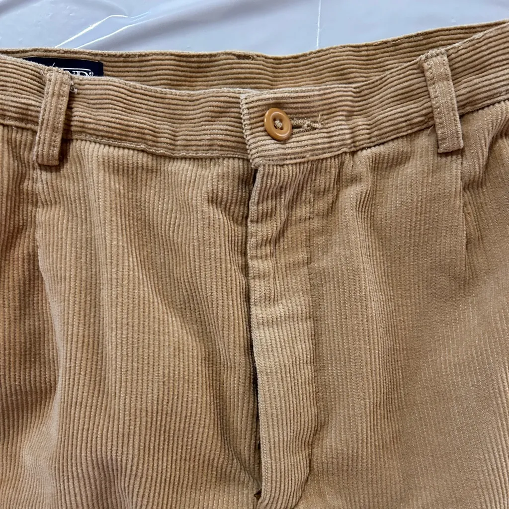 Vintage Lands End corduroy pants Size 12 Petite Tan Women’s 30” Waist 28” - Image 2