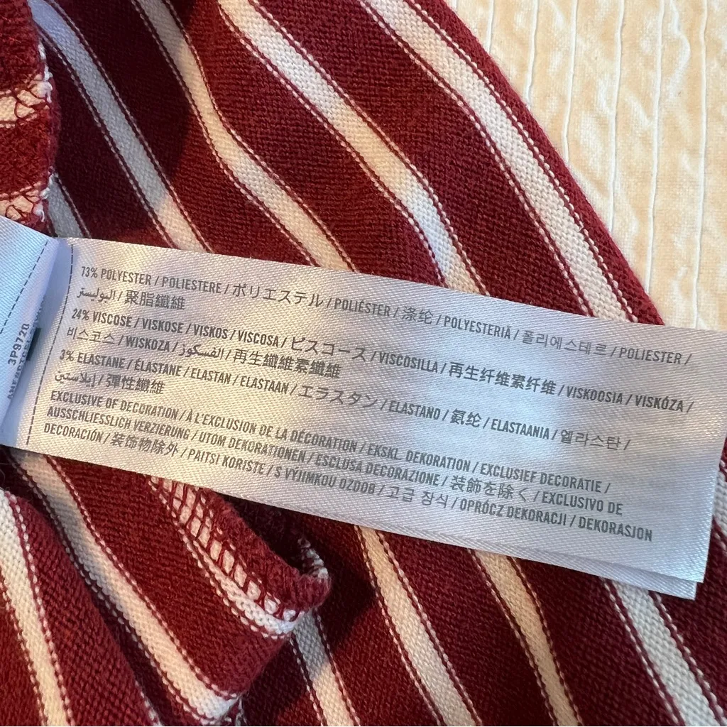 Hollister red and white striped knit dress XS - Image 11