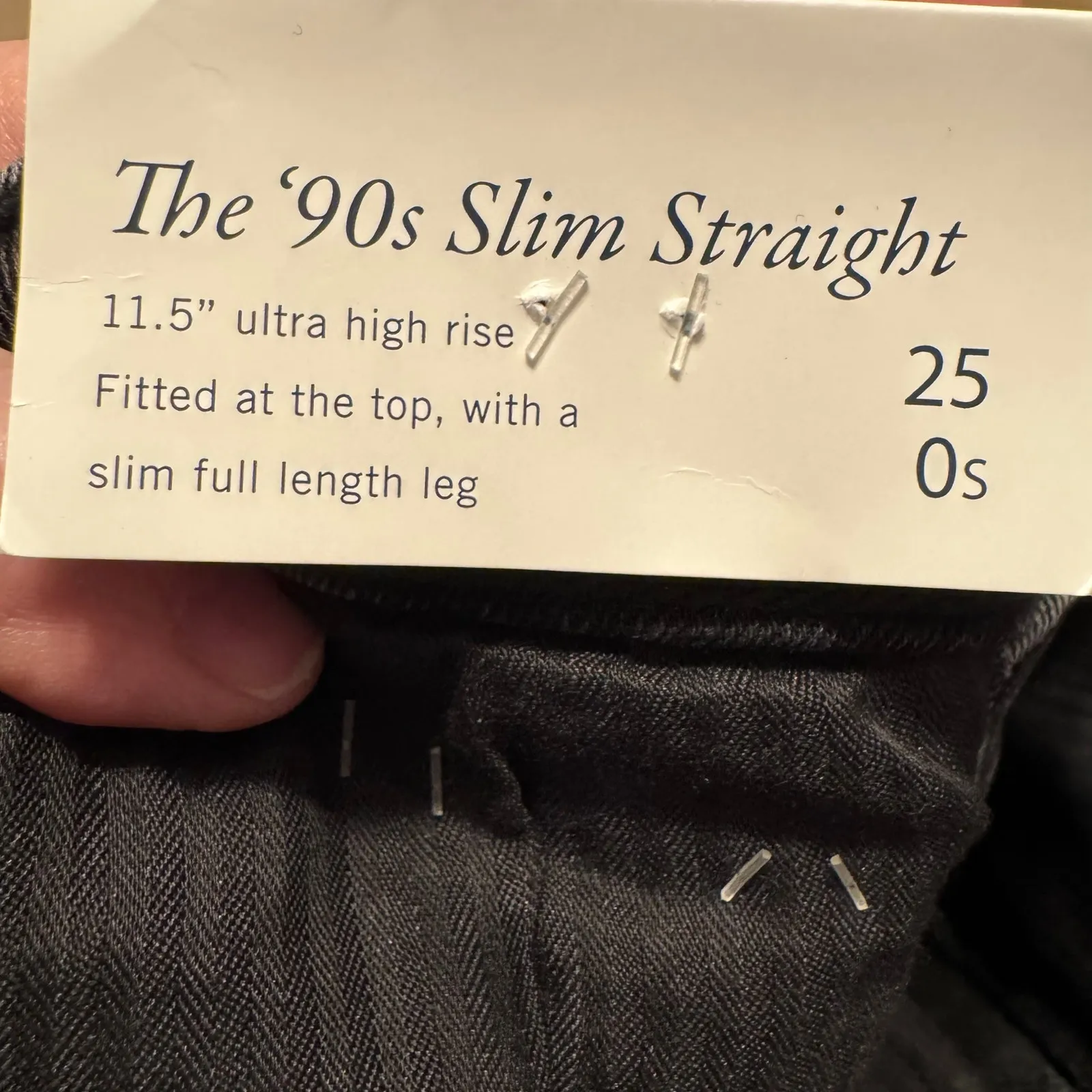 Abercrombie & Fitch 90s Slim Straight Ultra High Rise Black Jeans 25 Short - Image 5