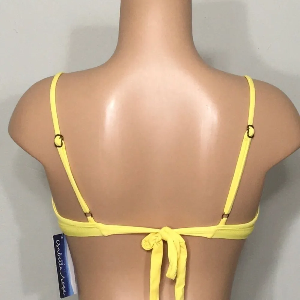 Isabella Rose yellow bikini top. RUNS SMALL. NWT Yellow Size L - Image 3