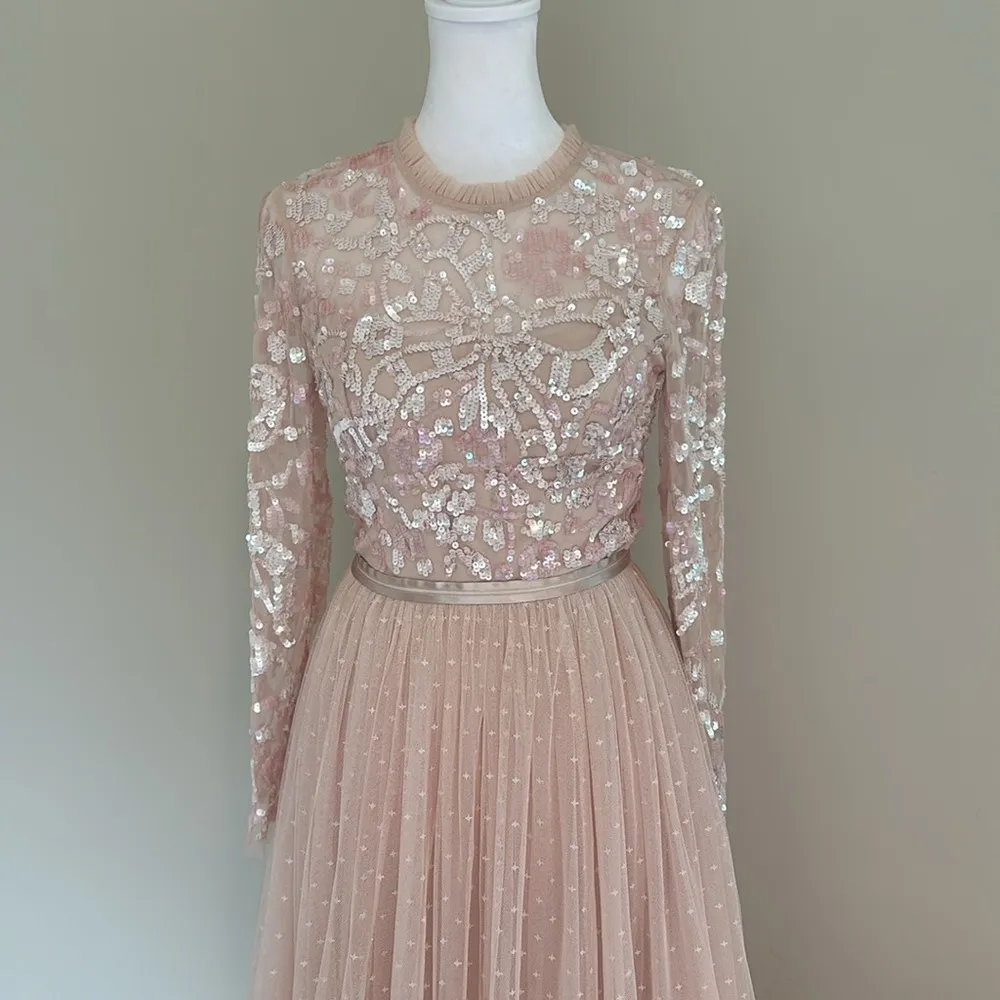 Needle & Thread Bhldn Tempest Beaded Sequin Bow Bodice Gown NWT Size 2 - Image 6