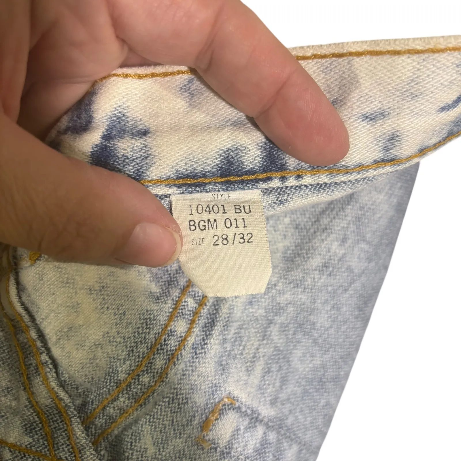 Body Glove Acid Wash Jeans‎ Vintage High Waist Denim 90s Grunge 28x32* - Image 6