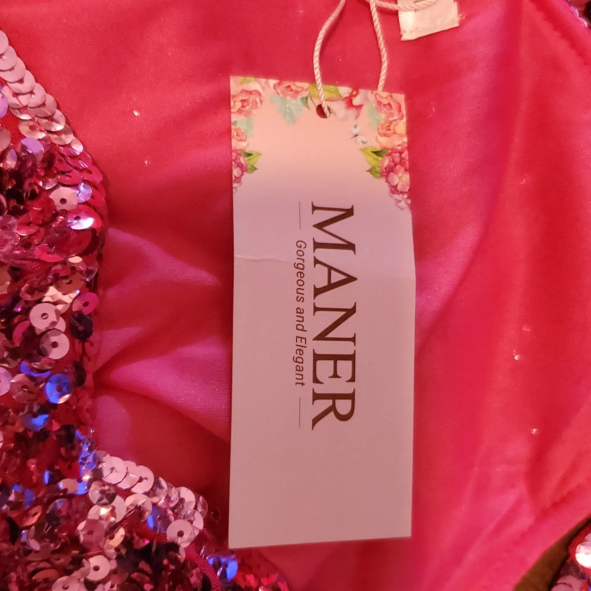 MANER Women's Sequin Dress Sparkly Glitter V - Image 4