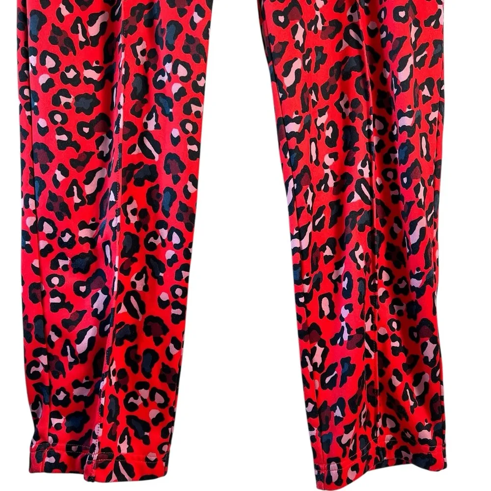 Juicy Couture Black Label Tracksuit Set Red Leopard Print Hoodie Pants Y2K Retro - Image 11